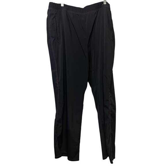 Venezia Sport 22/24 Women Black Full Zip Jacket Pants Set Pink Stitching - Picture 5 of 9